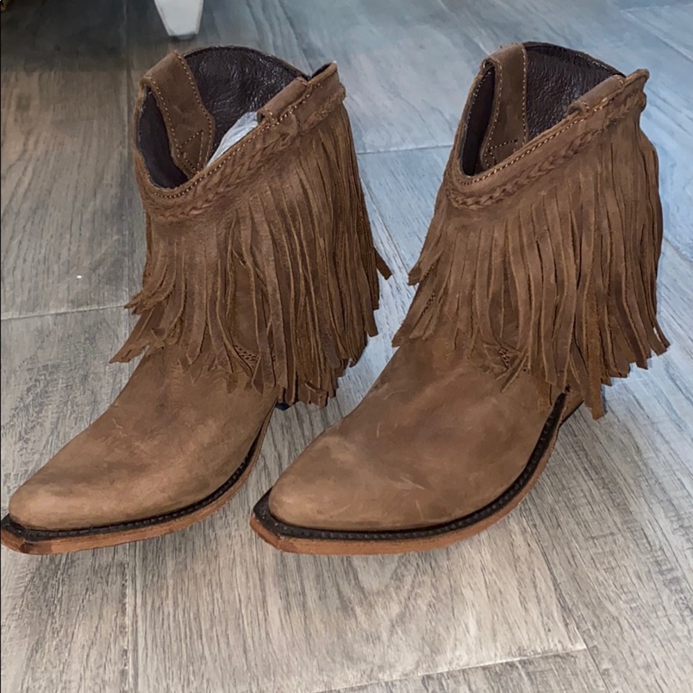 Fringe booties